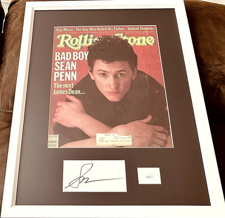 Sean Penn autograph framed 1983 Rolling Stone cover JSA - AutographsForSale.com