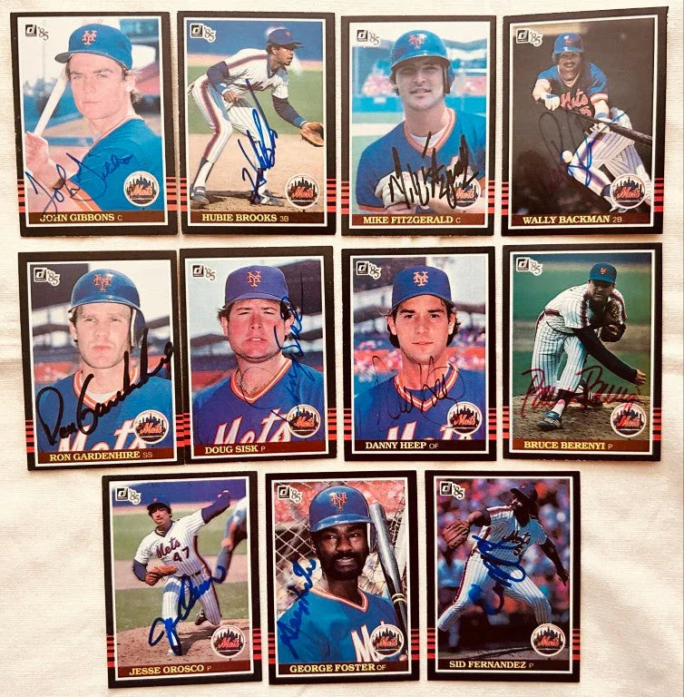 11 signed 1985 Donruss NY Mets cards Sid Fernandez George Foster Jesse Orosco - AutographsForSale.com