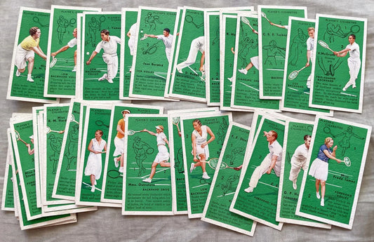 1936 Player & Sons complete 50 card tennis set Don Budge Helen Jacobs Fred Perry - AutographsForSale.com