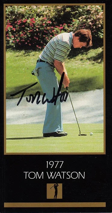 Tom Watson autographed 1977 Masters Champion golf card BAS slabbed - AutographsForSale.com