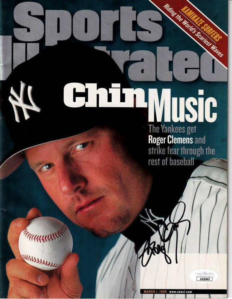 Roger Clemens signed NY Yankees 1999 Sports Illustrated magazine JSA - AutographsForSale.com
