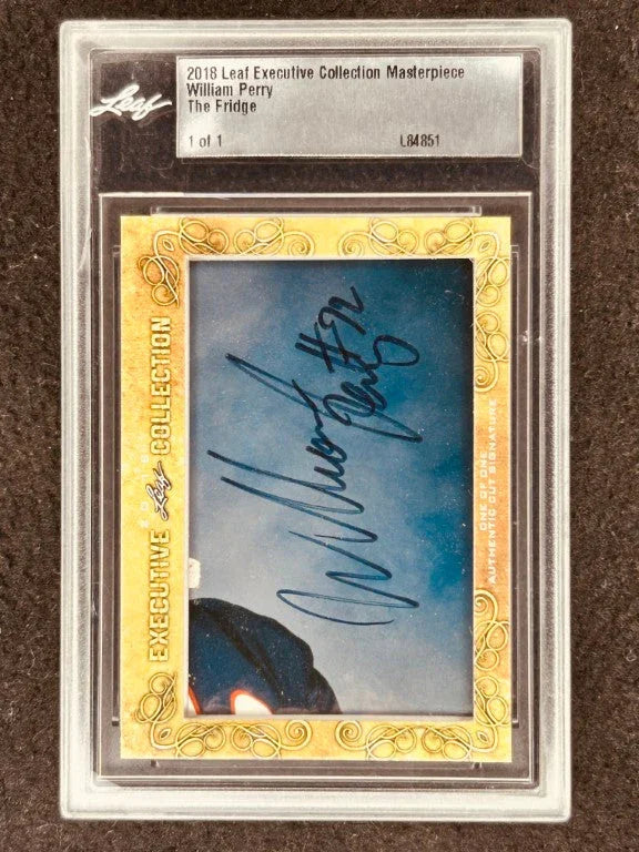 William Fridge Perry 2018 Leaf Masterpiece Cut Signature certified signed card 1/1 JSA Bears - AutographsForSale.com