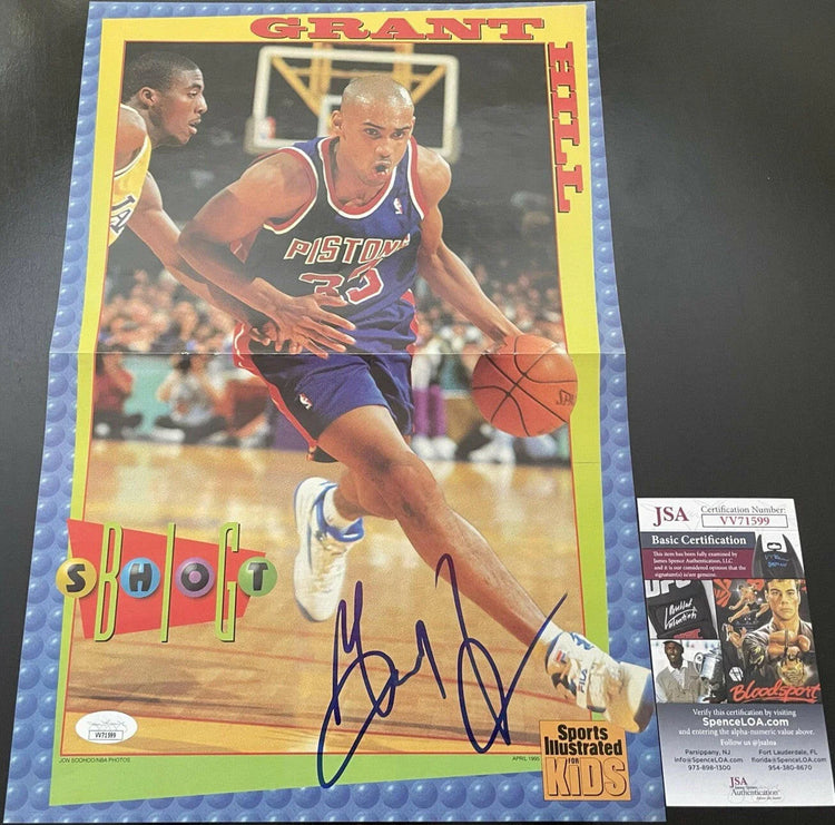 Grant Hill signed Detroit Pistons SI for Kids poster JSA - AutographsForSale.com