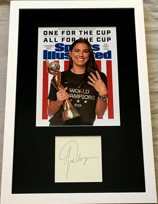 Alex Morgan autograph custom framed with 2019 Women’s World Cup Sports Illustrated cover - AutographsForSale.com