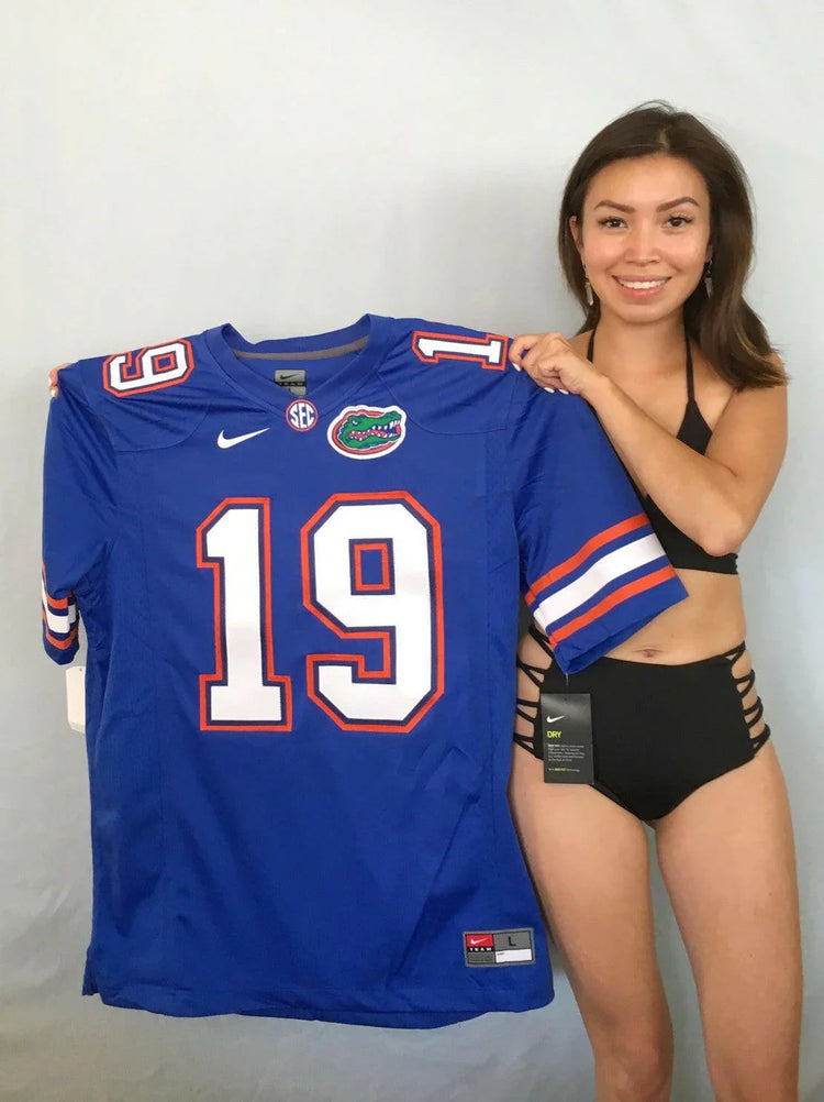 Caleb Sturgis Florida Gators Nike blue large jersey NEW - AutographsForSale.com