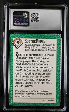 Scottie Pippen Chicago Bulls 1990 Sports Illustrated for Kids card CSG Graded 8 NrMt-Mt - AutographsForSale.com