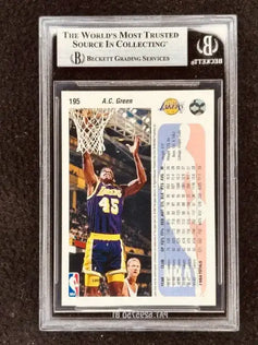 A.C. Green signed LA Lakers 1992-93 Upper Deck card BAS slab - AutographsForSale.com