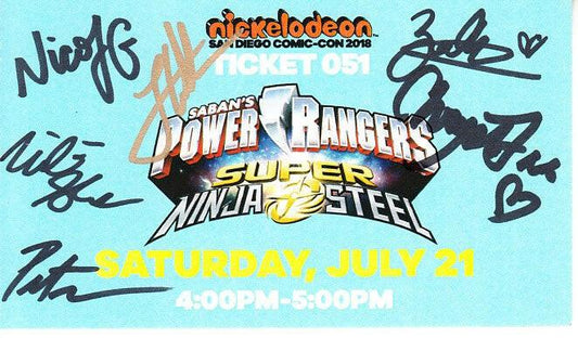 Power Rangers Super Ninja Steel cast autographed 2018 Comic-Con signing ticket Peter Sudarso - AutographsForSale.com