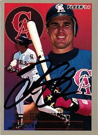 Tim Salmon autographed California Angels 1994 Fleer team Leaders insert card - AutographsForSale.com