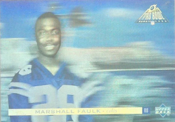 Marshall Faulk 1995 Upper Deck Pro Bowl hologram card PB95 - AutographsForSale.com