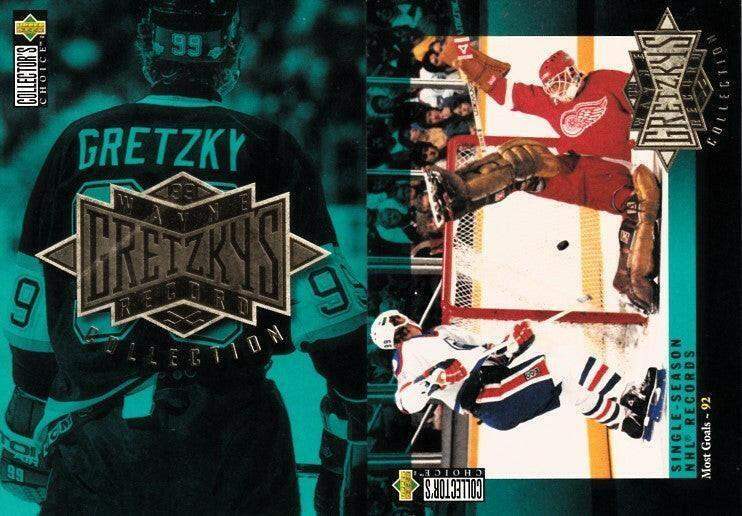 Wayne Gretzky Record Collection 1995-96 Upper Deck Collectors Choice 2 insert cards - AutographsForSale.com
