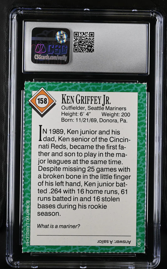 Ken Griffey Jr Mariners 1990 SI for Kids card CSG 8.5 - AutographsForSale.com
