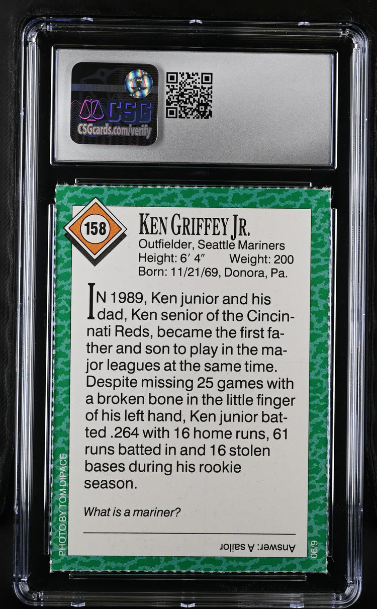 Ken Griffey Jr Mariners 1990 SI for Kids card CSG 8.5 - AutographsForSale.com