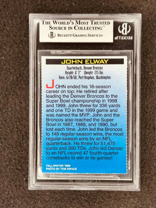 John Elway Denver Broncos 1999 Sports Illustrated for Kids card BGS Graded 8.5 - AutographsForSale.com