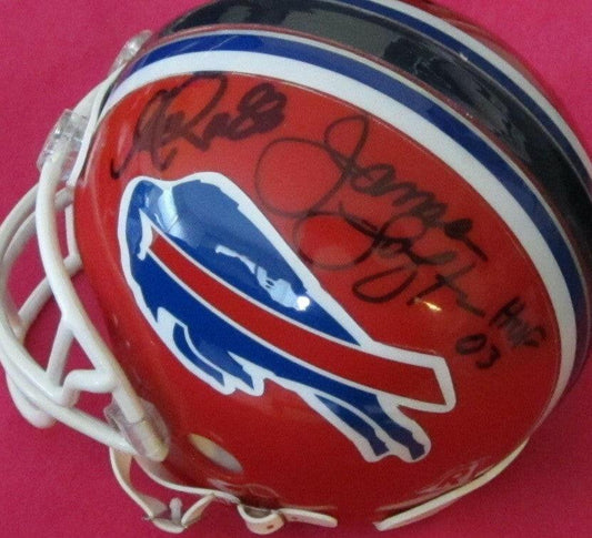 James Lofton Andre Reed signed Buffalo Bills mini helmet JSA - AutographsForSale.com