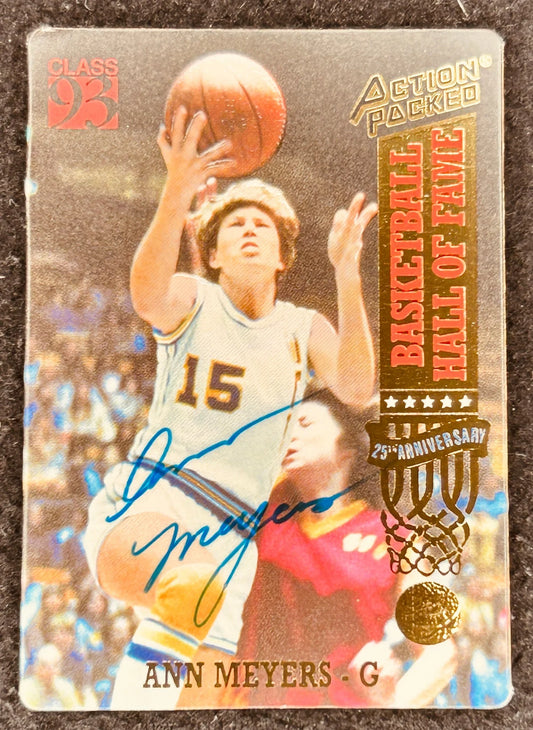 Ann Meyers signed UCLA 1993 Action Packed basketball Hall of Fame card - AutographsForSale.com