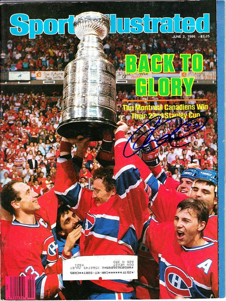 Claude Lemieux signed Canadiens 1986 Stanley Cup celebration Sports Illustrated - AutographsForSale.com