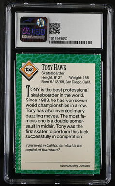 Tony Hawk 1990 SI for Kids Rookie Card CSG 6 - AutographsForSale.com