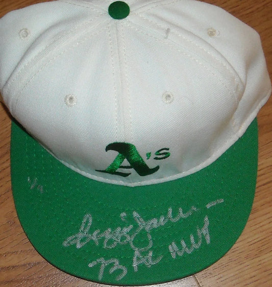 Reggie Jackson signed Oakland A's cap inscribed 73 AL MVP /9 - AutographsForSale.com