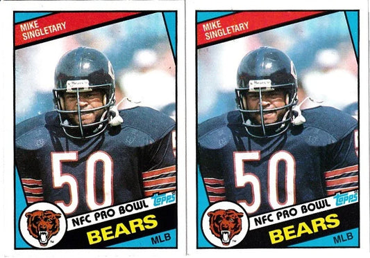 2 Mike Singletary Chicago Bears 1984 Topps cards - AutographsForSale.com