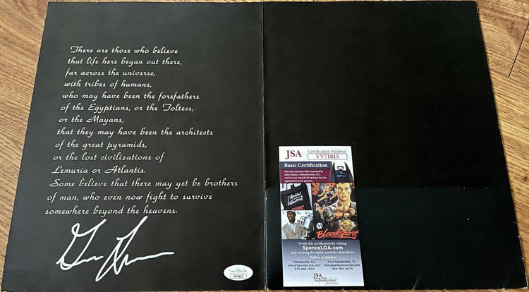 Glen Larson signed Battlestar Galactica 1979 Officers Fan Club folder JSA - AutographsForSale.com