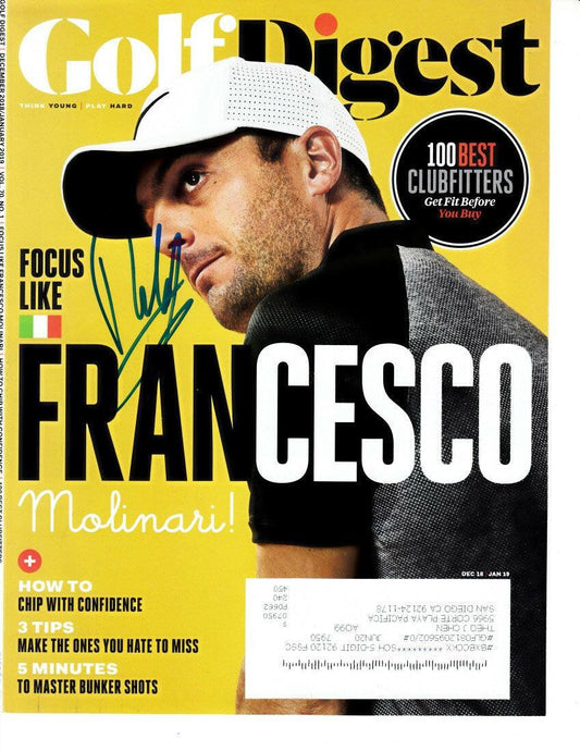 Francesco Molinari autographed 2018 Golf Digest cover - AutographsForSale.com