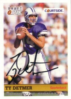 Ty Detmer certified autograph BYU 1992 Courtside card - AutographsForSale.com