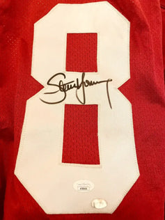 Steve Young autographed SF 49ers Wilson red jersey JSA - AutographsForSale.com