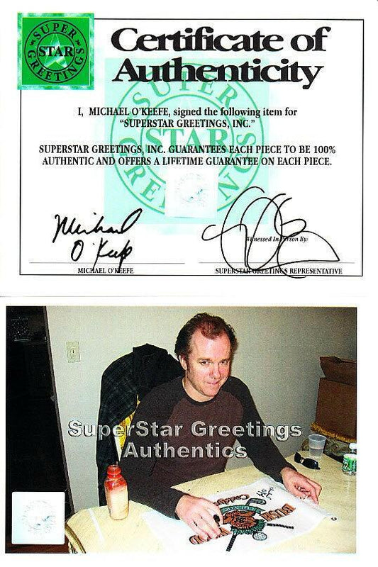 Michael O'Keefe signed Caddyshack Bushwood Country Club golf flag w/ Noonan - AutographsForSale.com