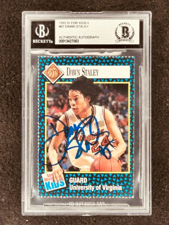 Dawn Staley signed Virginia Cavaliers 1992 SI for Kids RC BAS slabbed - AutographsForSale.com