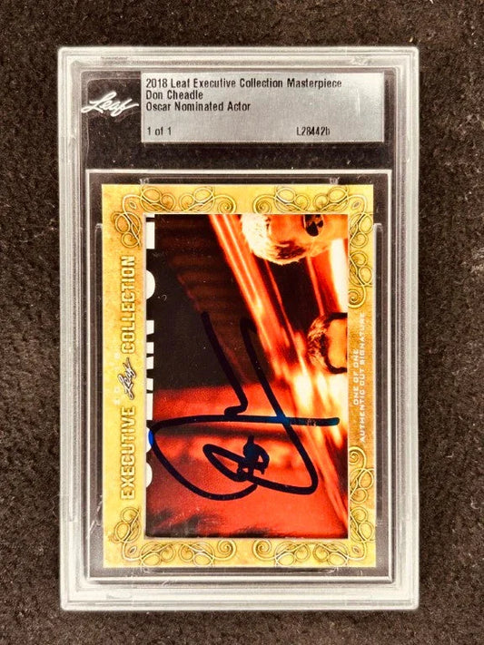 Don Cheadle 2018 Leaf Masterpiece Cut Signature certified signed card 1/1 JSA Avengers - AutographsForSale.com