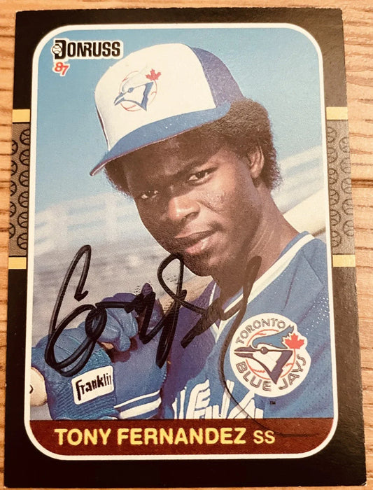 Tony Fernandez signed Toronto Blue Jays 1987 Donruss card - AutographsForSale.com