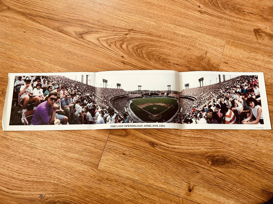Orioles Memorial Stadium 1991 Last Opening Day French-Bray foldout poster - AutographsForSale.com