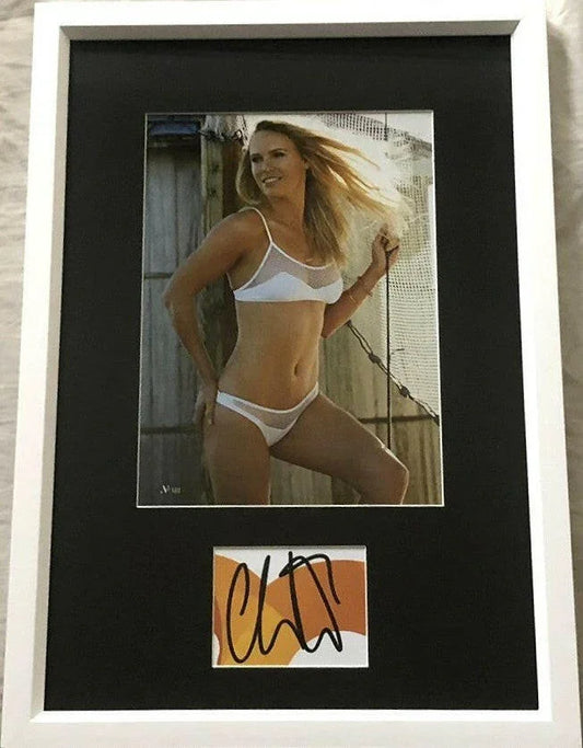 Caroline Wozniacki autograph framed Sports Illustrated Swimsuit photo JSA - AutographsForSale.com