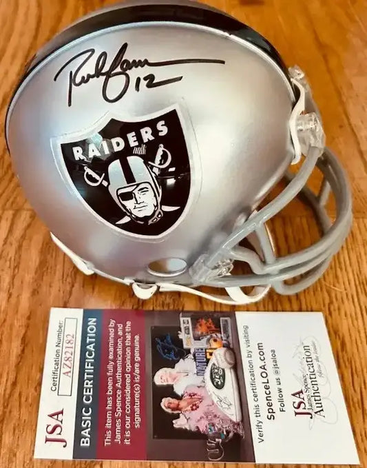 Rich Gannon autographed Oakland Raiders mini helmet JSA - AutographsForSale.com