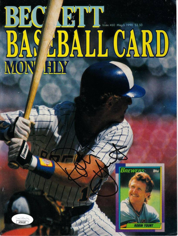 Robin Yount signed Brewers 1990 Beckett Baseball cover JSA - AutographsForSale.com