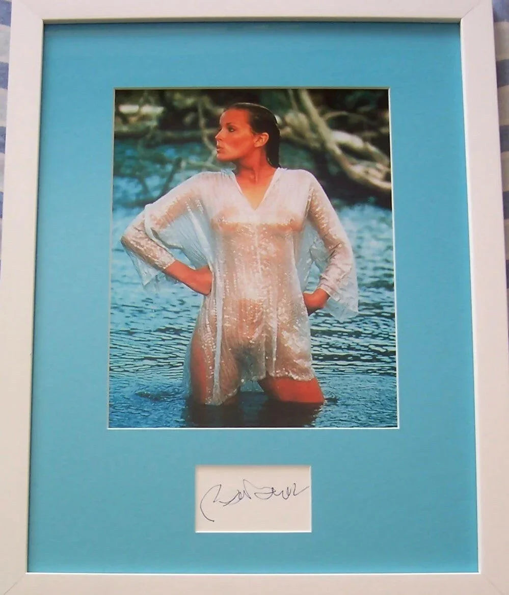 Bo Derek autograph framed with Wet Sheer Blouse 8x10 photo JSA - AutographsForSale.com