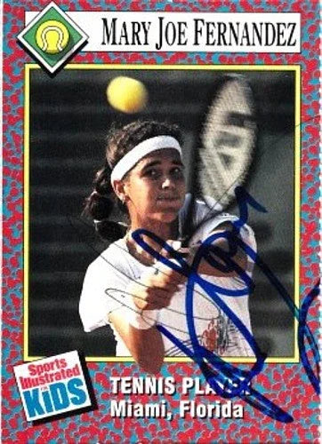 Mary Joe Fernandez autographed 1991 Sports Illustrated for Kids tennis Rookie Card - AutographsForSale.com