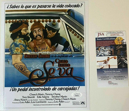 Cheech Marin Tommy Chong signed Up In Smoke 8x10 movie poster print JSA - AutographsForSale.com