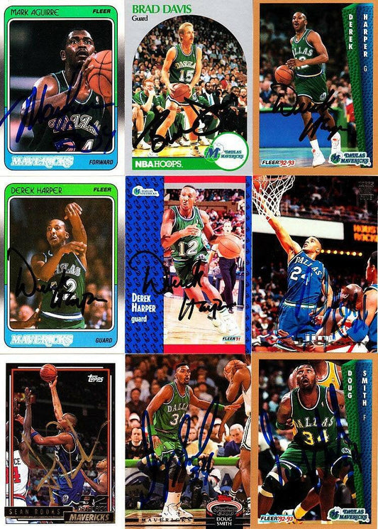 9 Dallas Mavericks autographed cards Mark Aguirre Brad Davis Derek Harper Jim Jackson - AutographsForSale.com