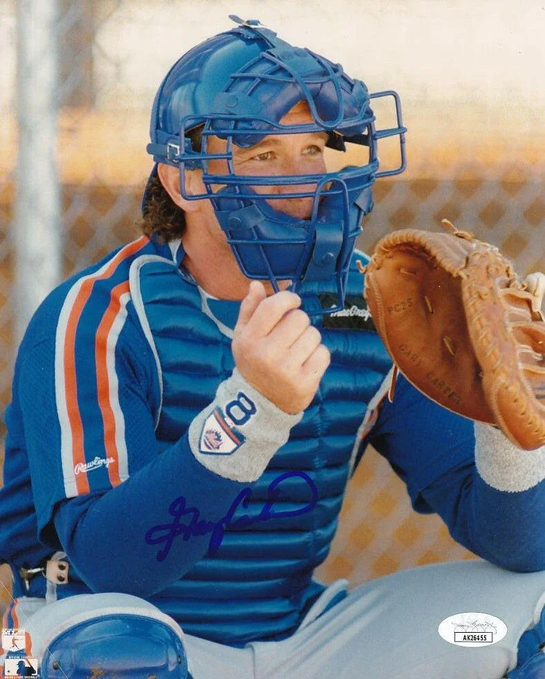Gary Carter autographed New York Mets 8x10 photo JSA - AutographsForSale.com