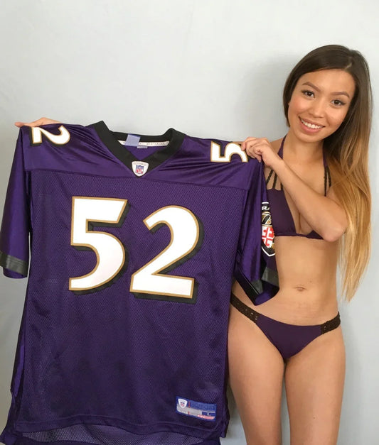 Ray Lewis Baltimore Ravens Reebok stitched purple jersey NEW - AutographsForSale.com