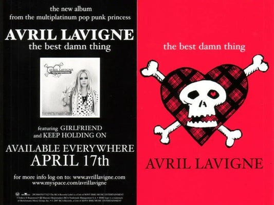 Avril Lavigne The Best Damn Thing Album 2007 4x6 promo card - AutographsForSale.com