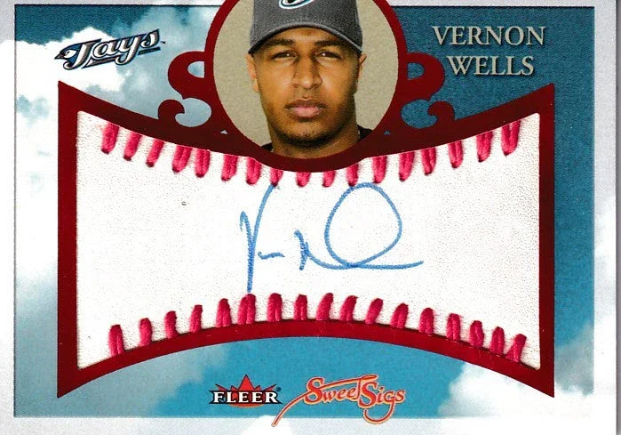 Vernon Wells certified signed Blue Jays 2004 Fleer Sweet Sigs card - AutographsForSale.com