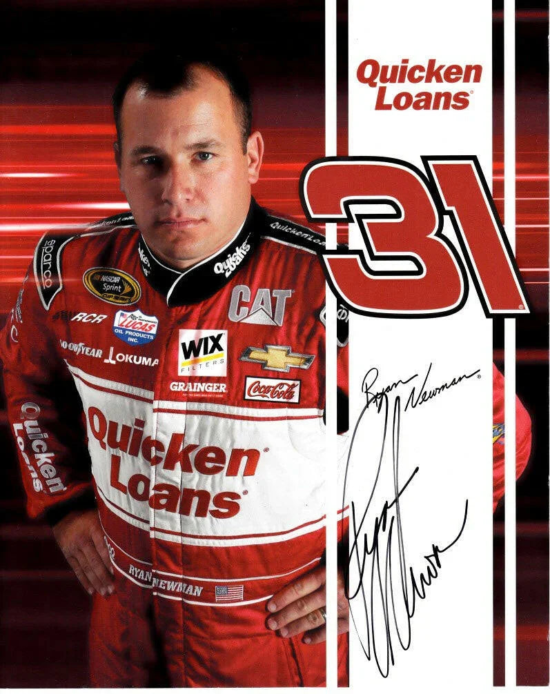 Ryan Newman autographed Quicken Loans 8x10 NASCAR photo card - AutographsForSale.com