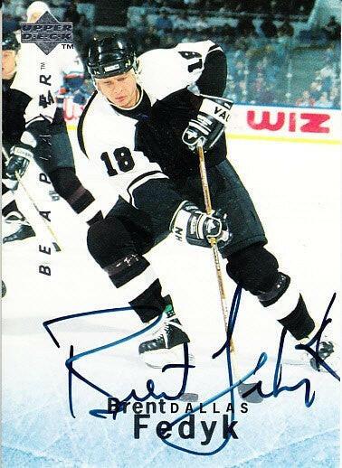 Brent Fedyk certified signed Dallas Stars 1995-96 Be A Player card - AutographsForSale.com