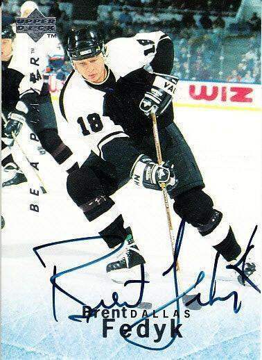 Brent Fedyk certified signed Dallas Stars 1995-96 Be A Player card - AutographsForSale.com