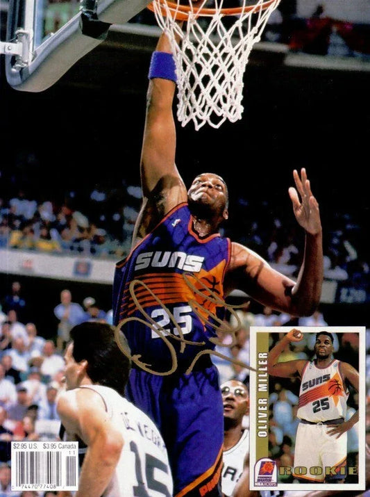 Oliver Miller autographed Phoenix Suns Beckett Basketball back cover photo - AutographsForSale.com