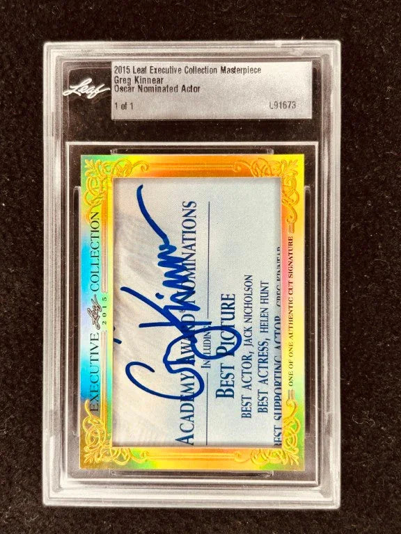 Greg Kinnear 2015 Leaf Masterpiece Cut Signature certified autograph card 1/1 JSA - AutographsForSale.com