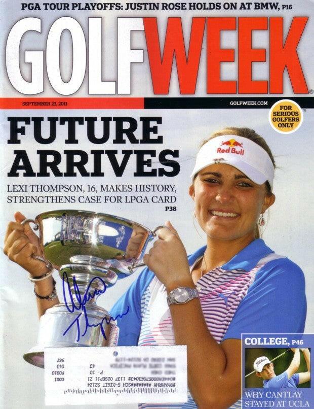 Lexi Thompson autographed 2011 Golfweek 1st LPGA Win issue - AutographsForSale.com